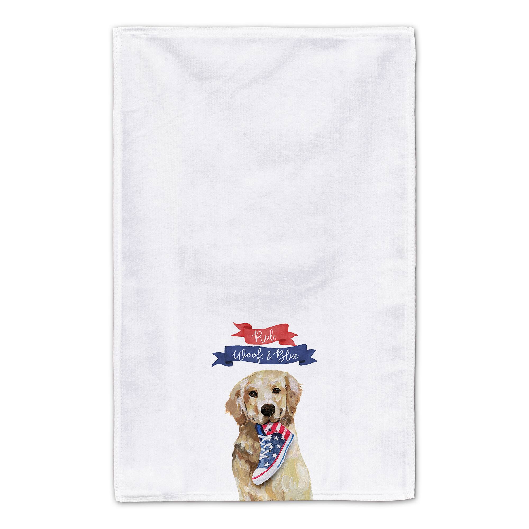 Red, Woof & Blue Pup Tea Towel Set